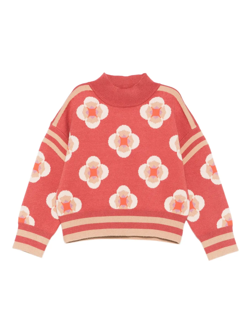 Abel & Lula floral-pattern sweater | Red | Image 1