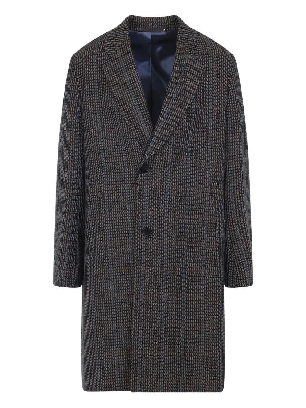 Paul Smith houndstooth wool single-breasted coat - ブラック Paul Smith houndstooth wool single-breasted coat - ブラック