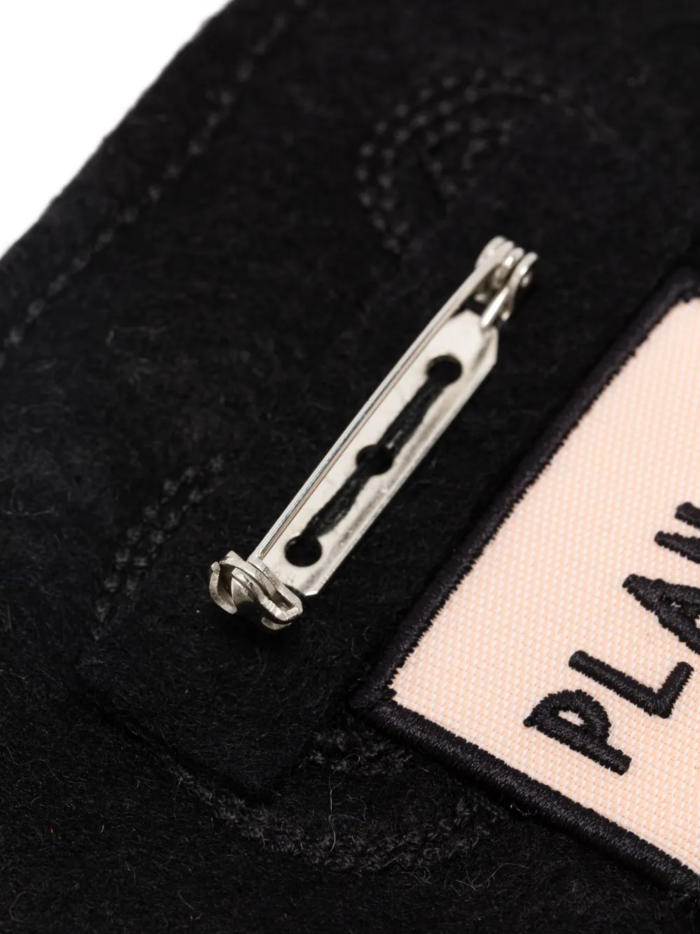Plan C Triangular Embroidered Pin In Gray