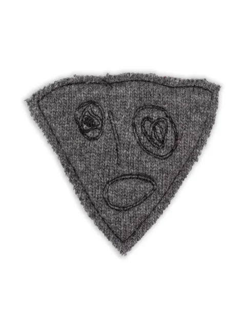 Plan C triangular embroidered  pin 