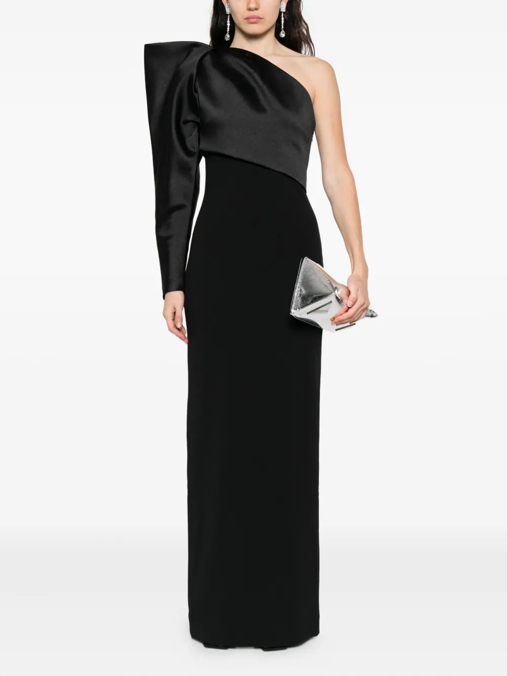 Solace London Maxi-jurk met print - Zwart
