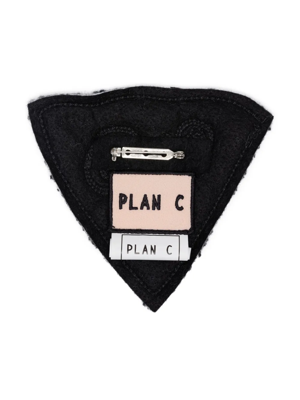 Plan C Driehoekige speld - Zwart