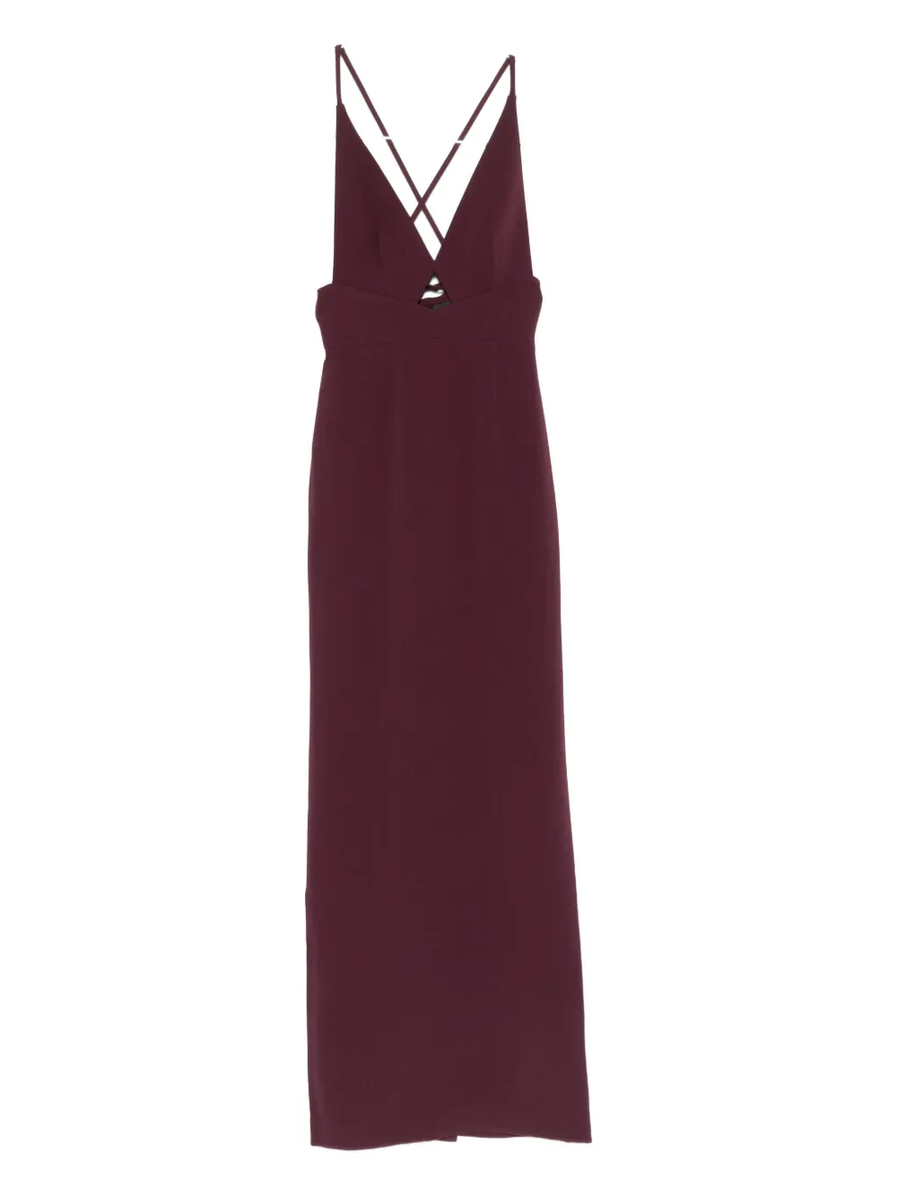 Solace London Cross-back Maxi Dress In Red