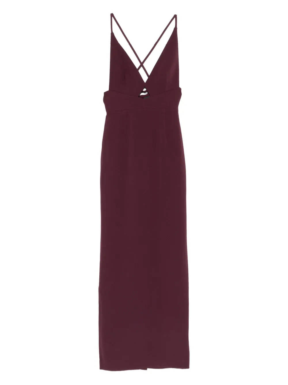 Solace London Maxi-jurk met gekruiste bandjes Rood