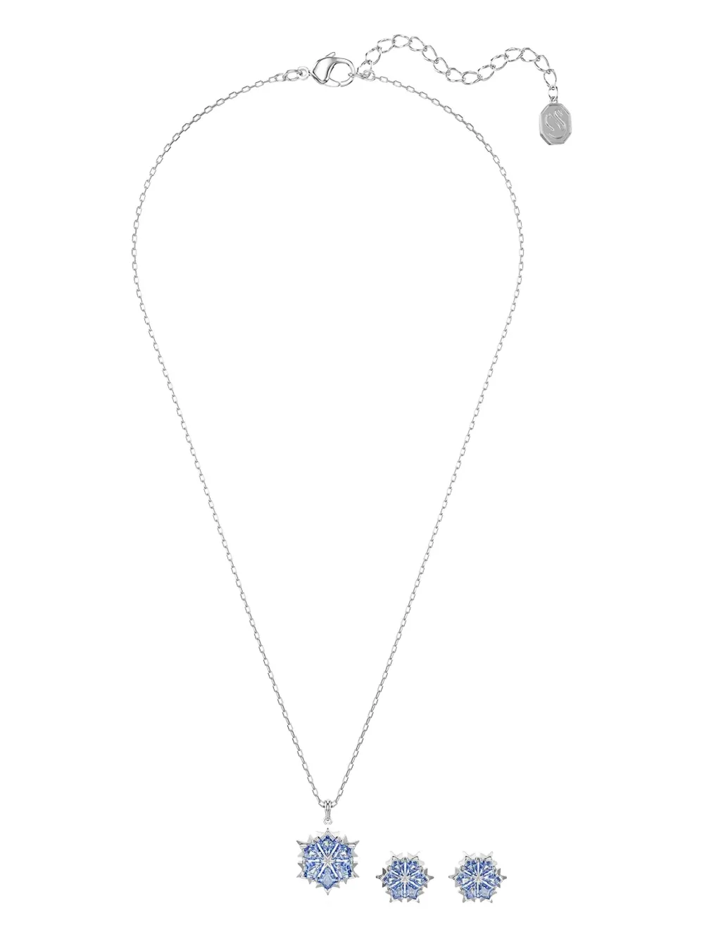 Swarovski Magic Snowflake Pendant Necklace 3 Set In Metallic