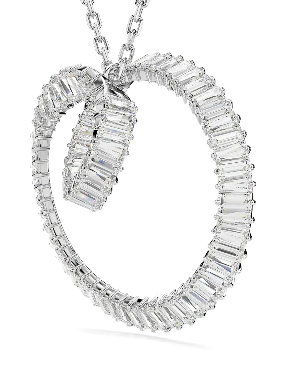 Swarovski Matrix Circle-pendant Necklace In Metallic