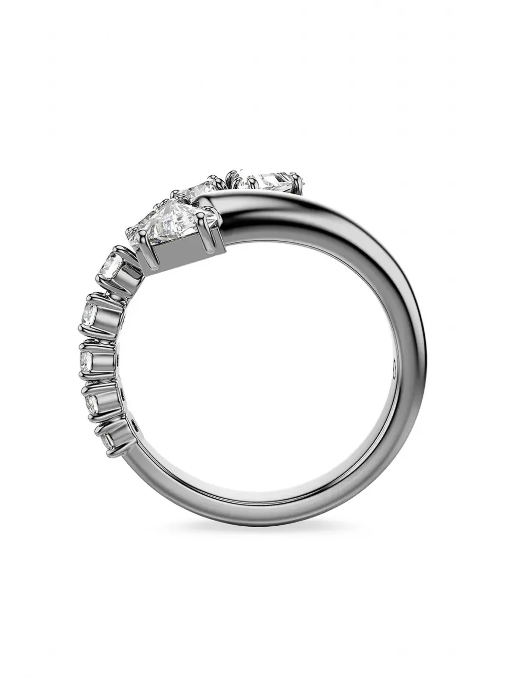 Swarovski crystal embellished ring - Argento