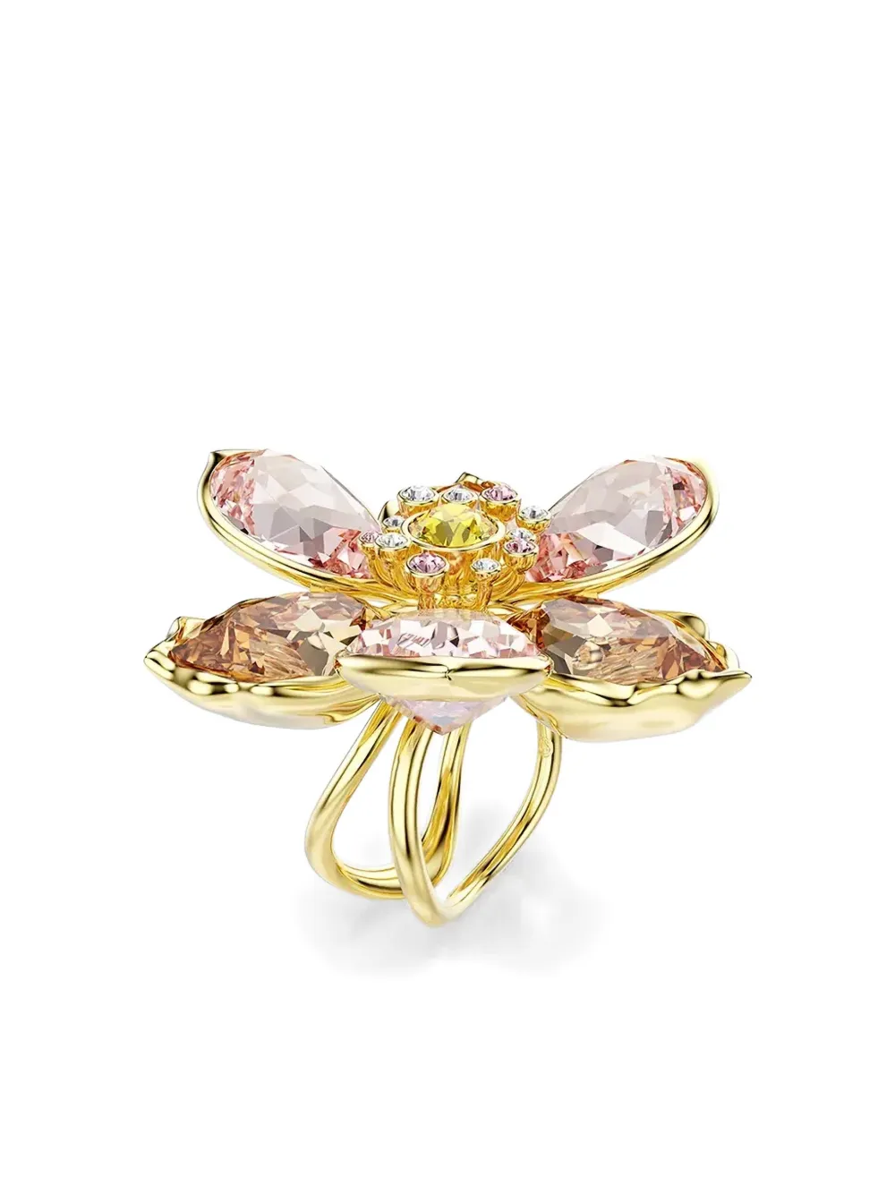 Swarovski Idyllia flower-motif ring | Gold | Image 1