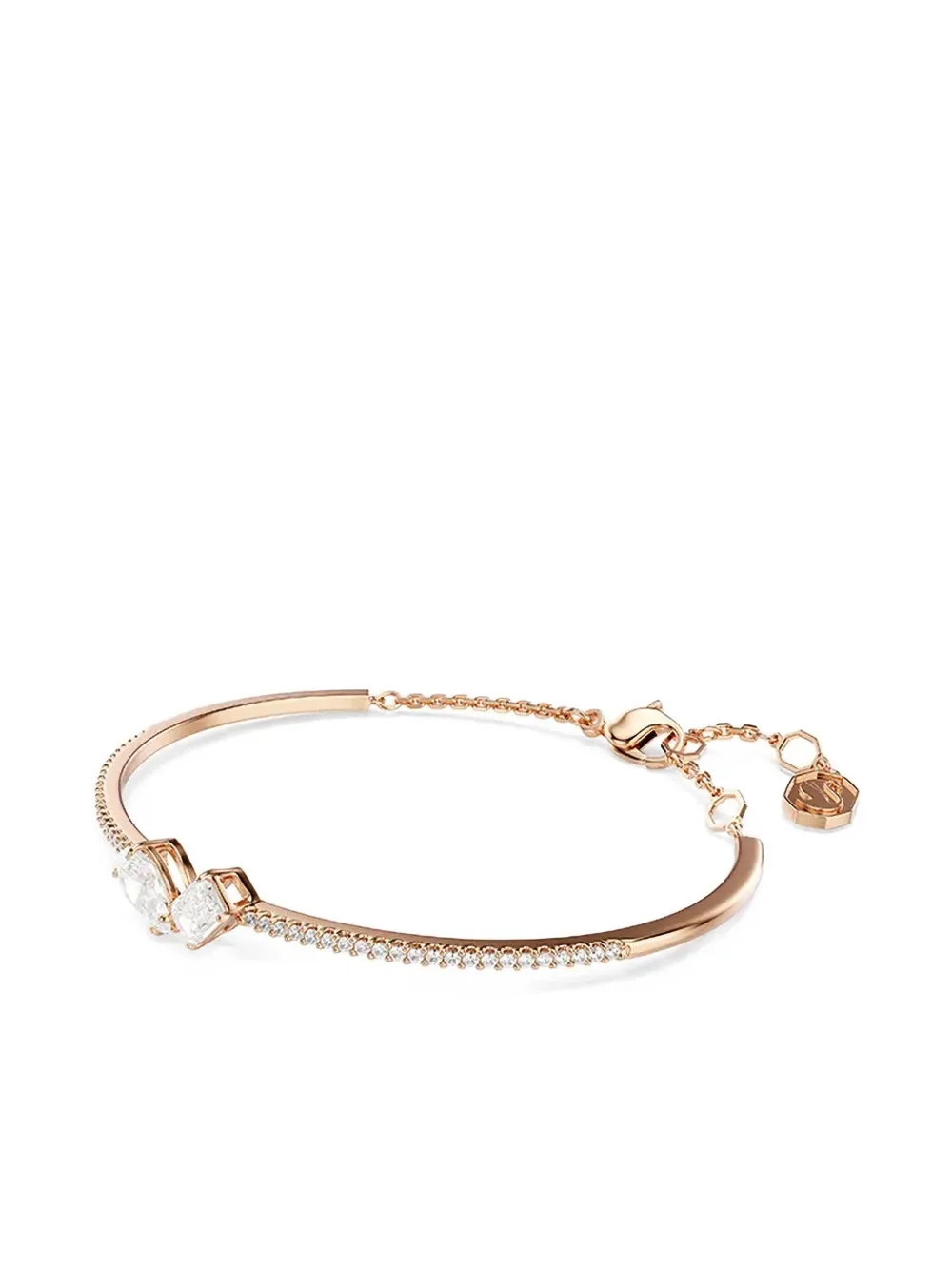 Swarovski Swaroski Mesmera Rose Gold-tone Plated Bangle In Gold