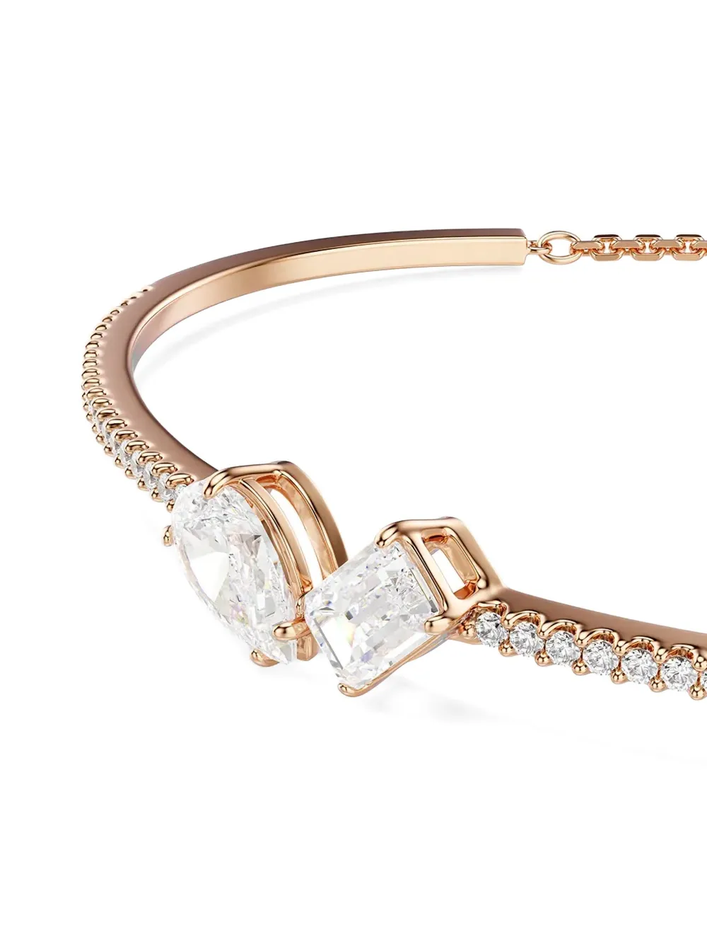 Swarovski Swaroski Mesmera Rose Gold-tone Plated Bangle In Gold