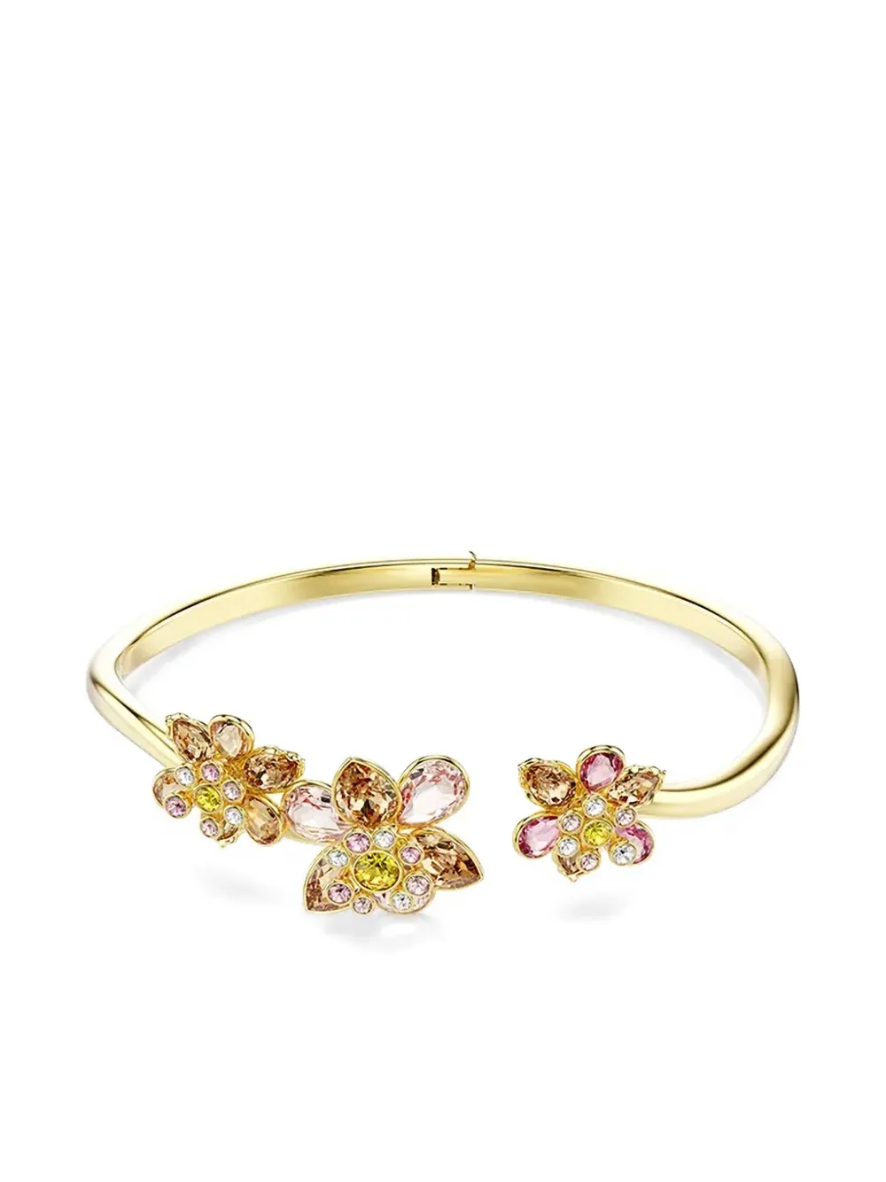 Swarovski Idyllia floral-embellished bracelet - ゴールドトーン