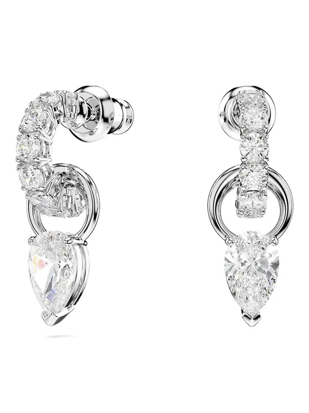 Swarovski Mesmera Teardrop Pendant Necklace Set In Metallic