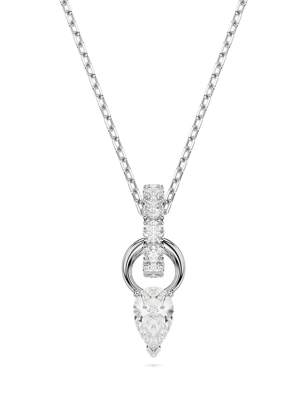 Swarovski Mesmera Teardrop Pendant Necklace Set In Metallic