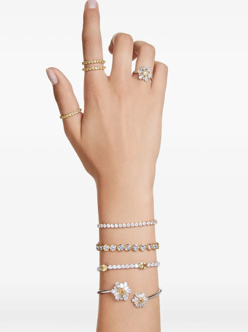 Swarovski Idyllia Flower-embellished Bracelet In Multi