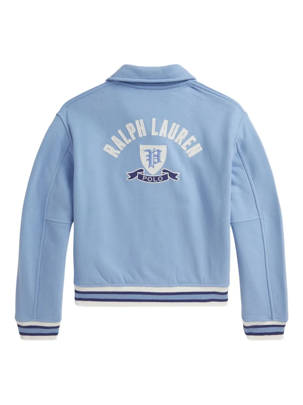 POLO RALPH LAUREN KIDS embroidered-logo varsity bomber jacket | Girls Bomber Jackets | Image 2