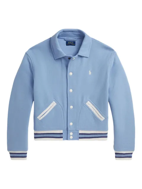 POLO RALPH LAUREN KIDS embroidered-logo varsity bomber jacket