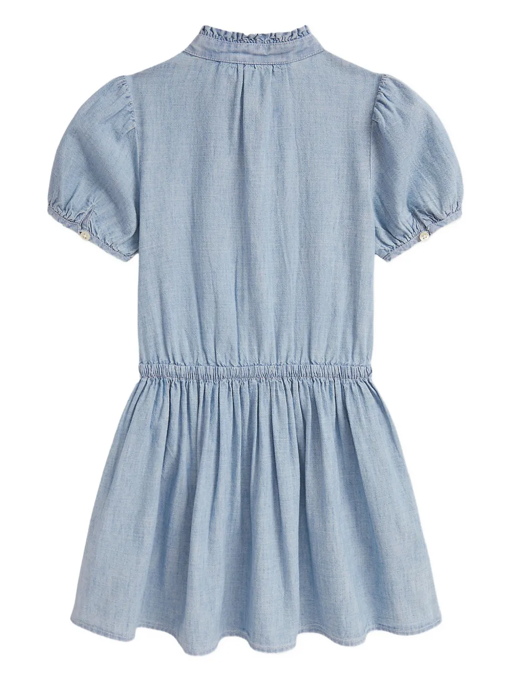 POLO RALPH LAUREN KIDS ruffled denim dress | Blue | Image 1