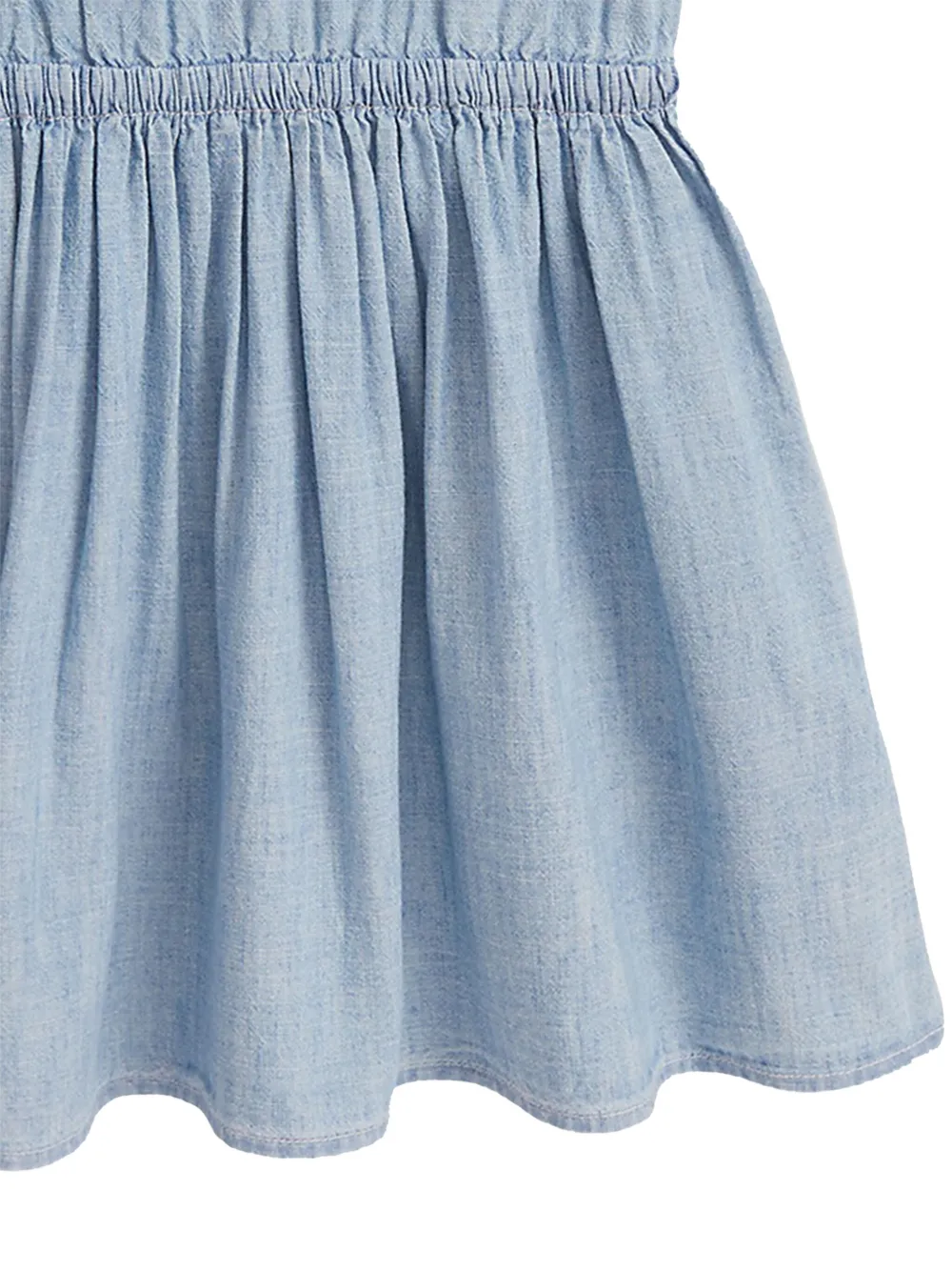 POLO RALPH LAUREN KIDS Spijkerjurk met ruches Blauw