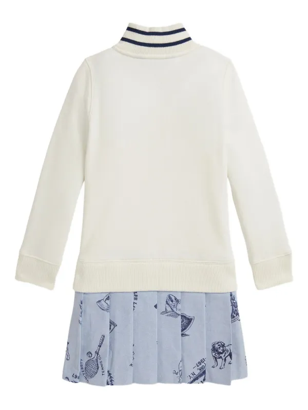 POLO RALPH LAUREN KIDS pleated-panel Sweatshirt Dress