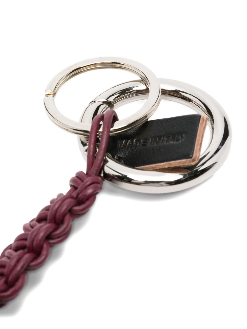 Plan C Gevlochten sleutelhanger Rood