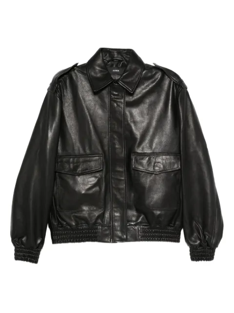 Arma leather bomber jacket
