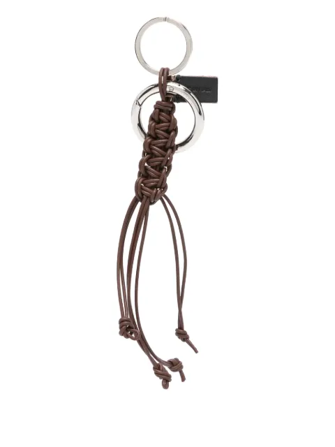 Plan C braided leather keyring
