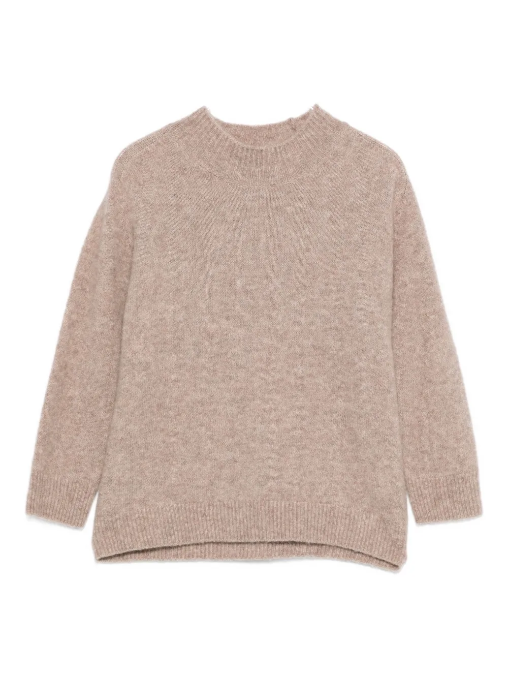 Roberto Collina Crew-neck Cashmere Sweater In Brown