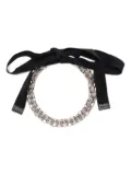 Plan C chain-link ribbon necklace - Black