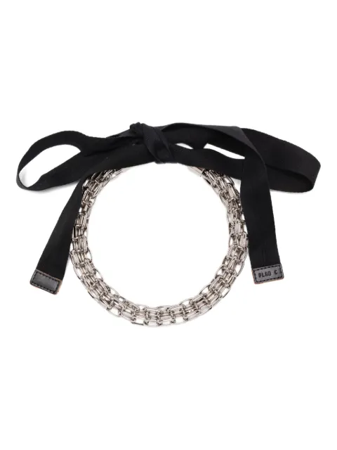 Plan C chain-link ribbon necklace
