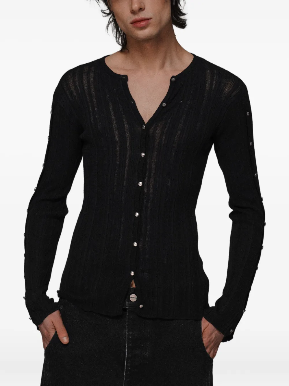 Protémoa Touch ribbed button-embellished cardigan | Cardigans | Image 2