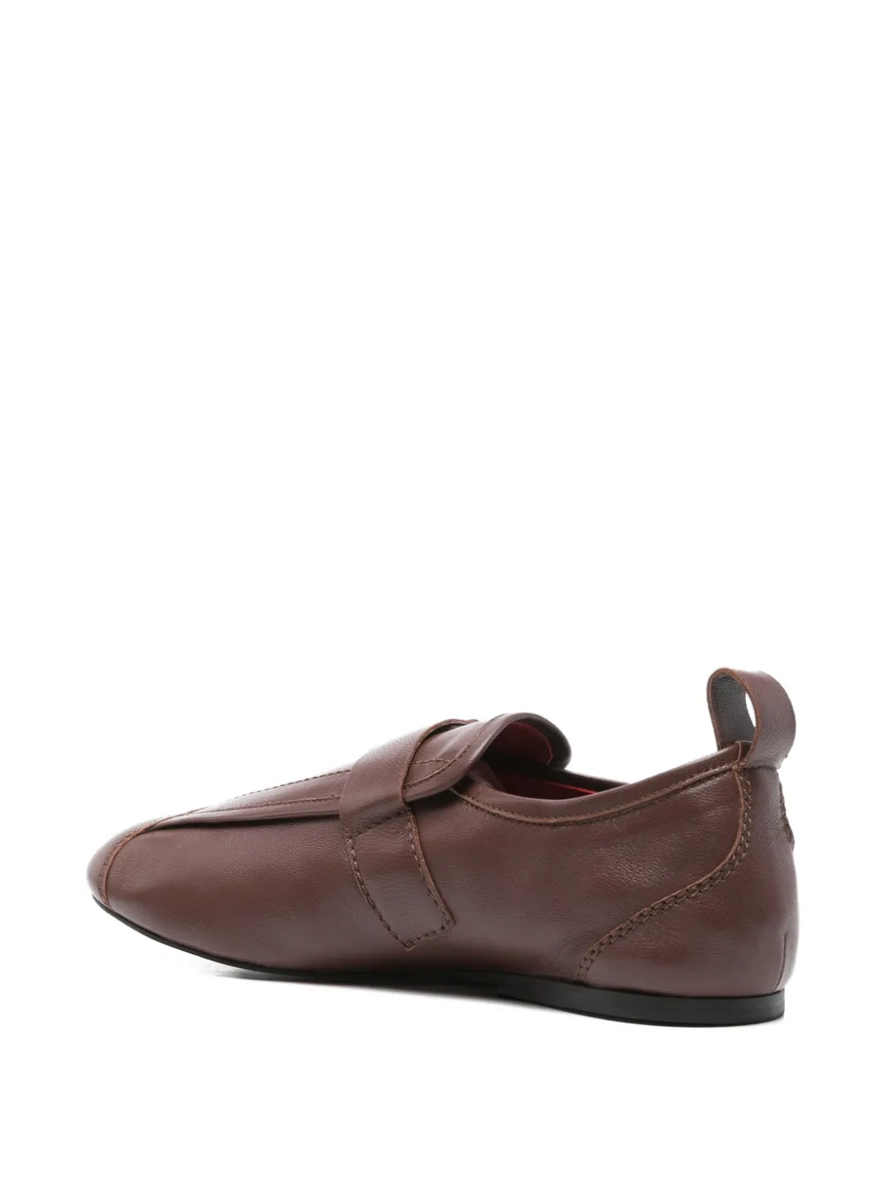 Plan C Buckle-strap Leather Sneakers In Brown