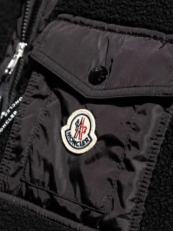 Moncler Fleece patch-pocket Sweater | Black | FARFETCH