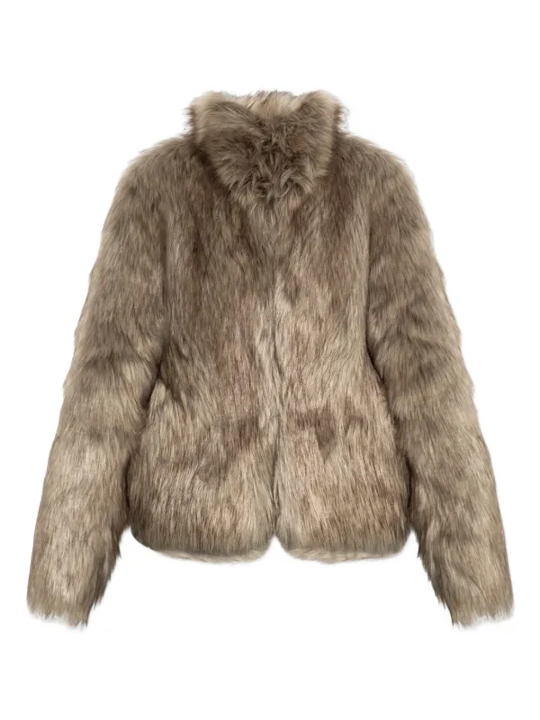 misbhv ファーコート MISBHV faux-fur Jacket | Neutrals | FARFETCH HK