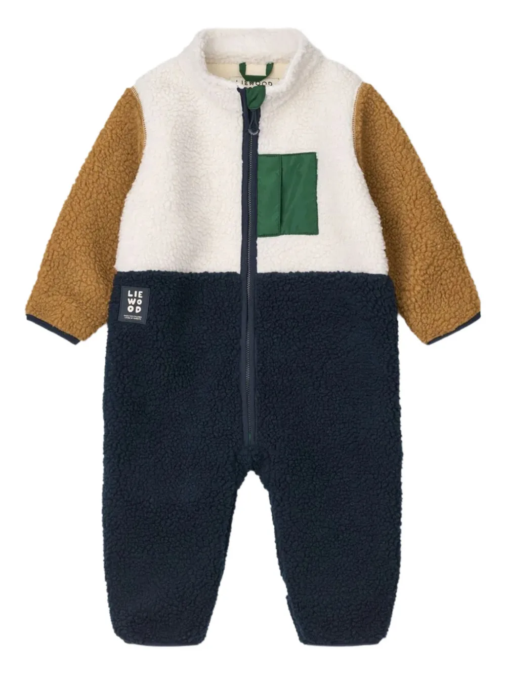 Liewood Colour-blocked Fleece Romper In Multi