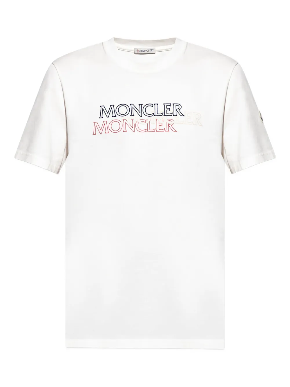 Moncler Logo-print Cotton T-shirt In White