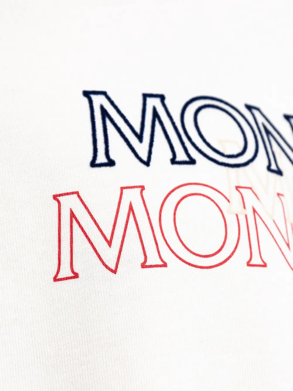 Moncler Katoenen T-shirt met logoprint Wit