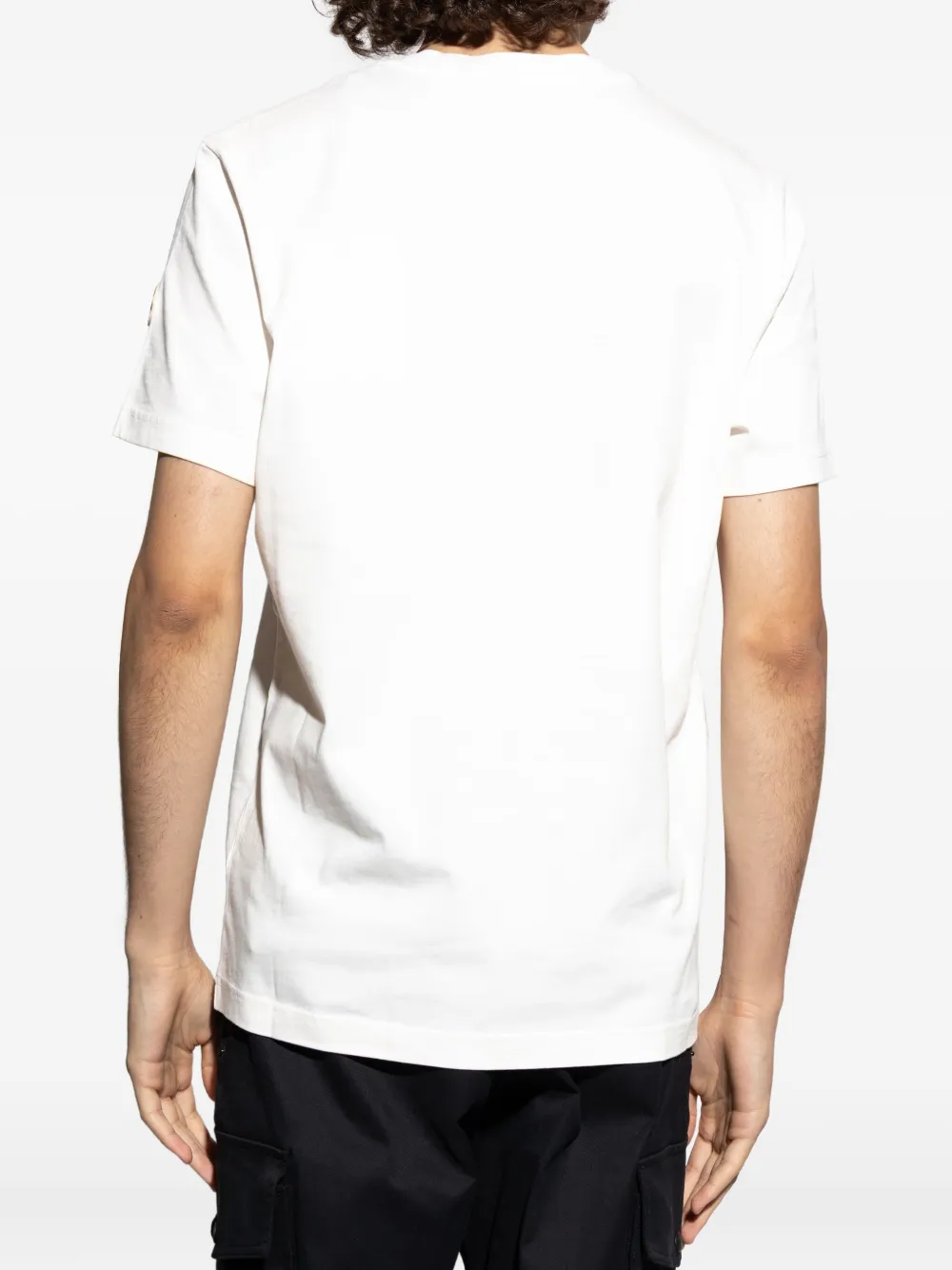 Moncler Katoenen T-shirt met logoprint Wit