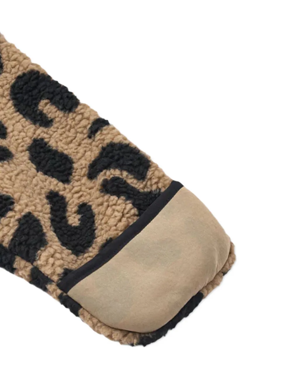 Liewood Leopard-print Fleece Romper In Brown