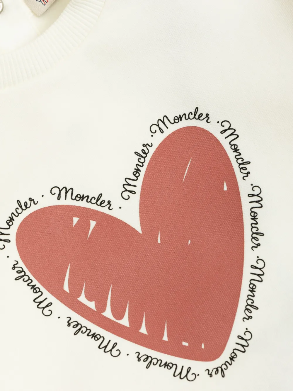 Moncler Enfant Sweater met hartprint Beige