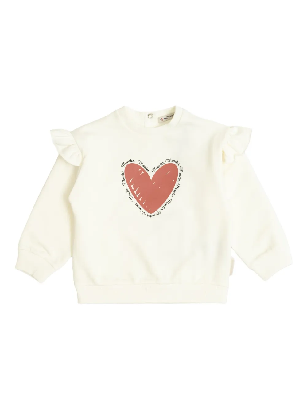 Moncler Enfant heart-print sweatshirt | Neutrals | Image 1
