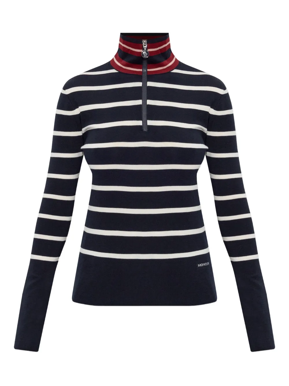 Moncler high-neck striped jumper | Black | Image 1