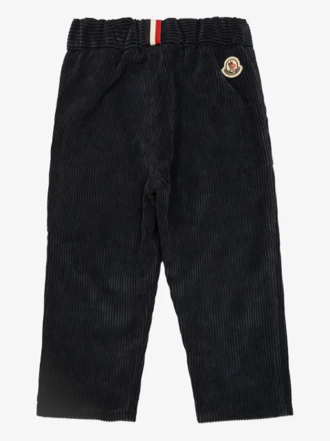 Moncler Enfant pantalon en velours côtelé à poches plaquées