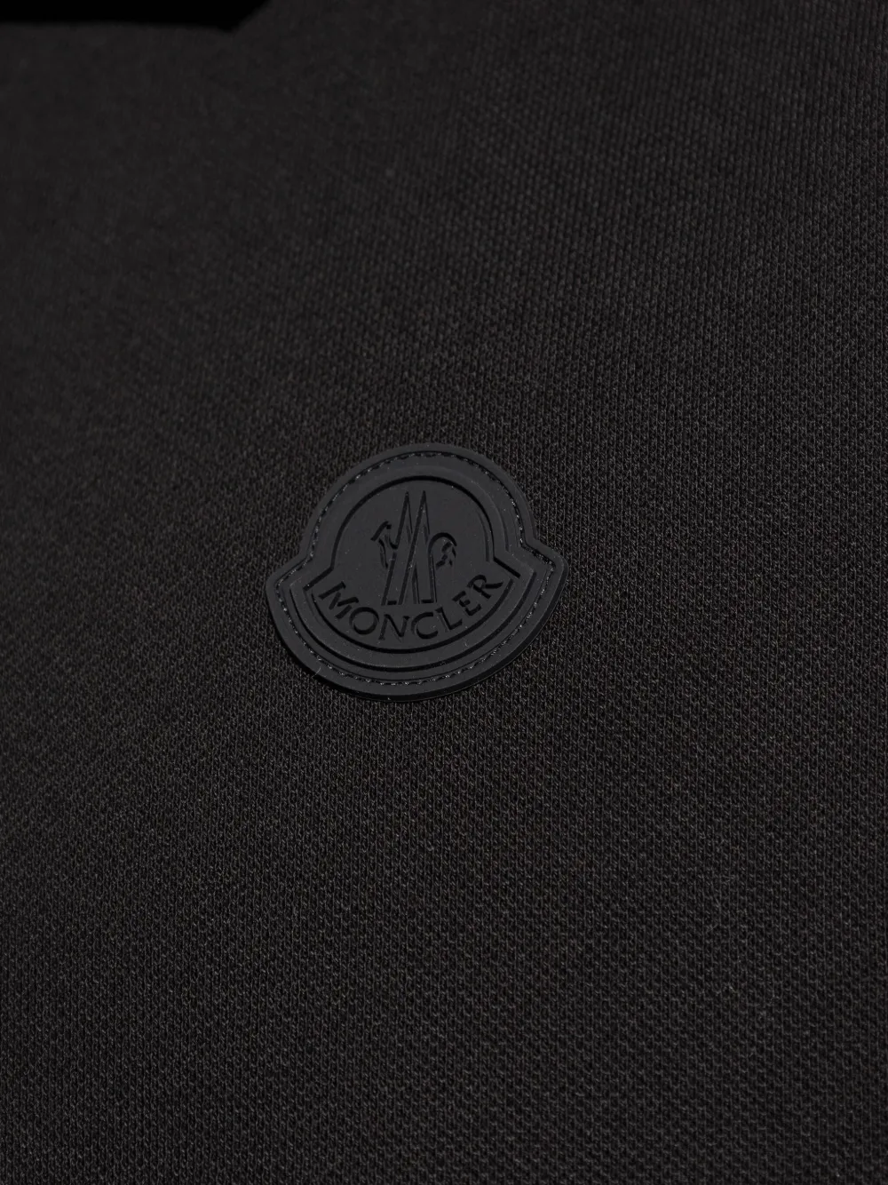 Moncler Poloshirt met logoplakkaat Zwart