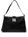 MISBHV eyelet-embellished logo-plaque tote bag - Black