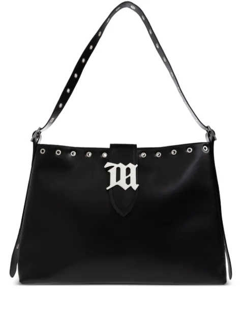 MISBHV eyelet-embellished logo-plaque tote bag