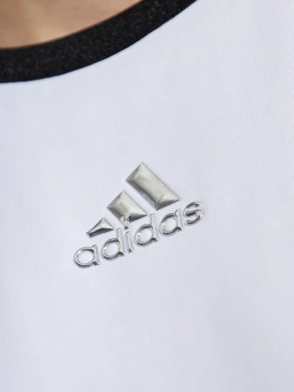 Adidas shoulder-cutline Logo Sweatshirt | White | FARFETCH