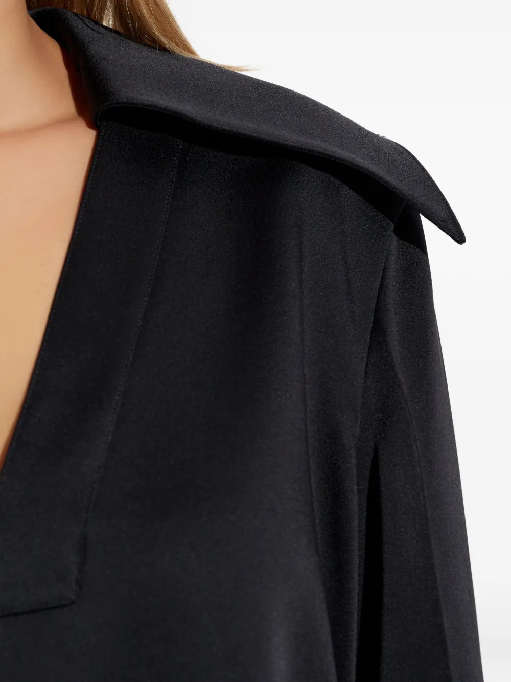Jil Sander Oversized-collar Shirt Dress In Black