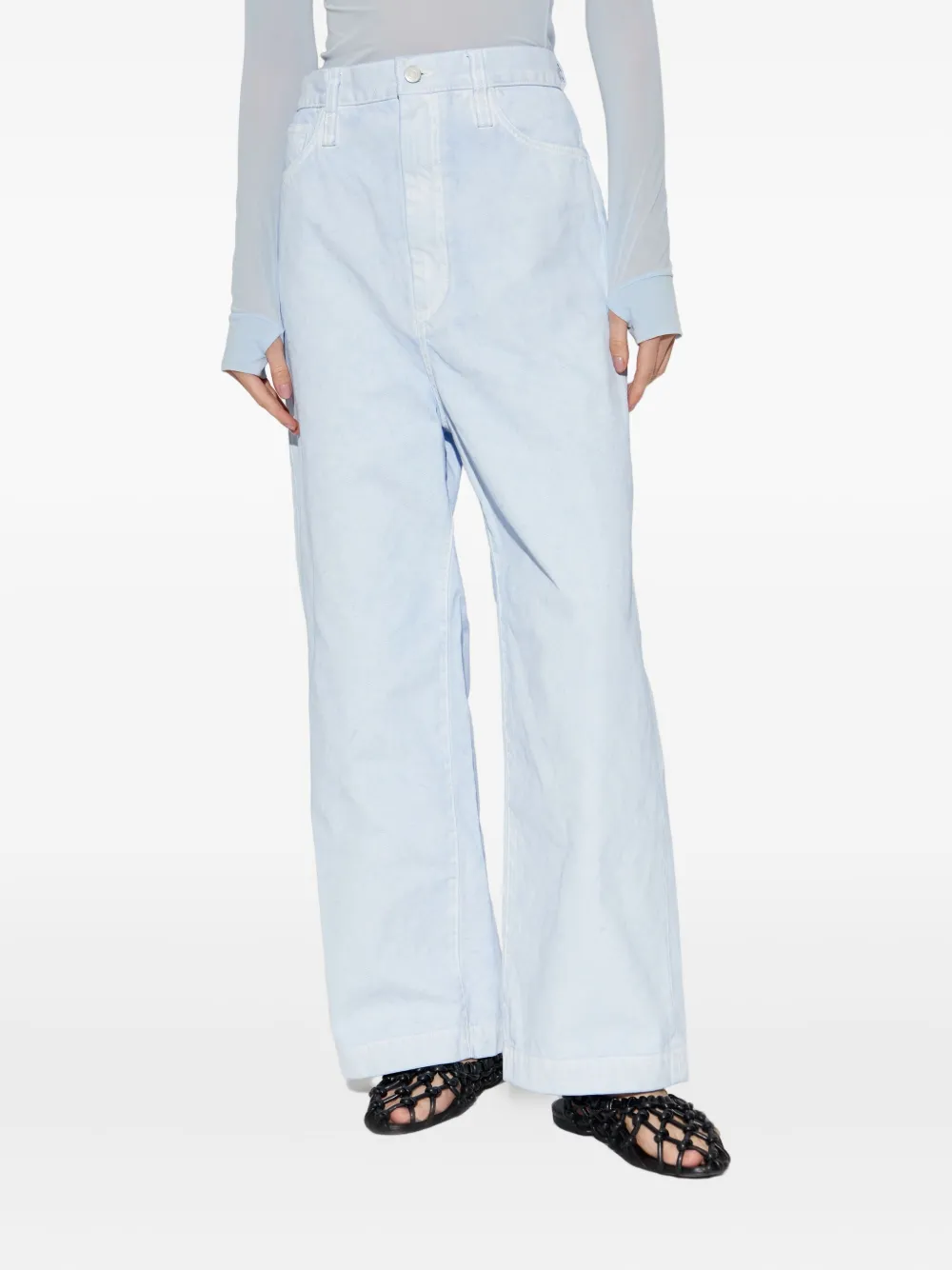  Issey Miyake Button Trousers - Blue 