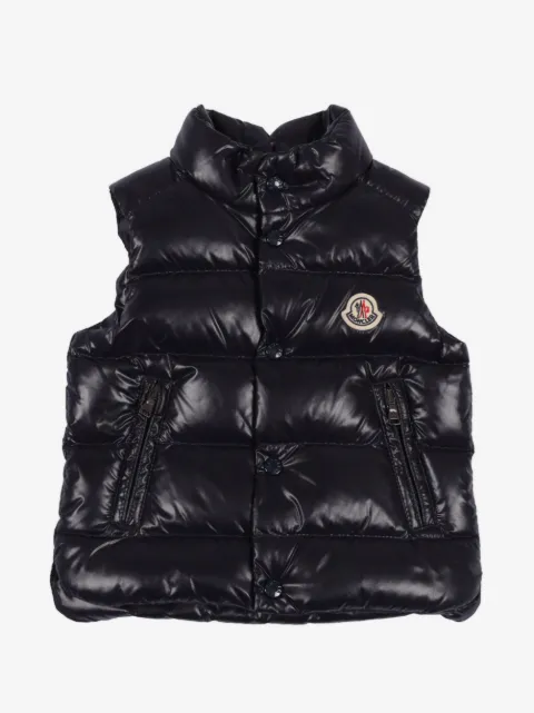 Moncler Enfant chaleco acolchado con capucha