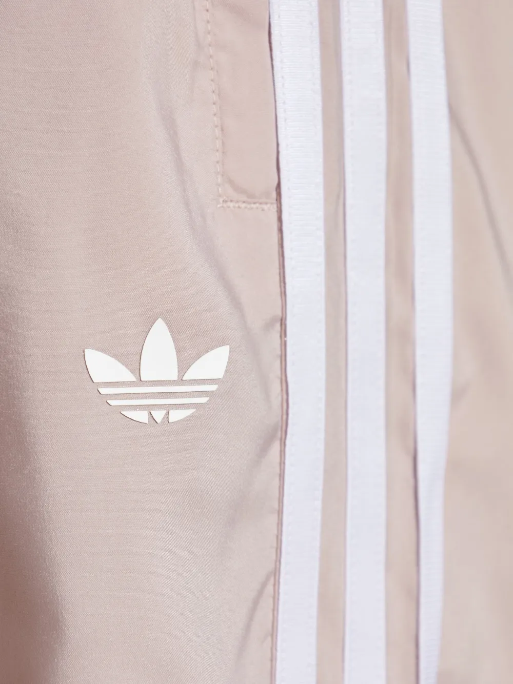 adidas Gesmockte broek met drie strepen Roze